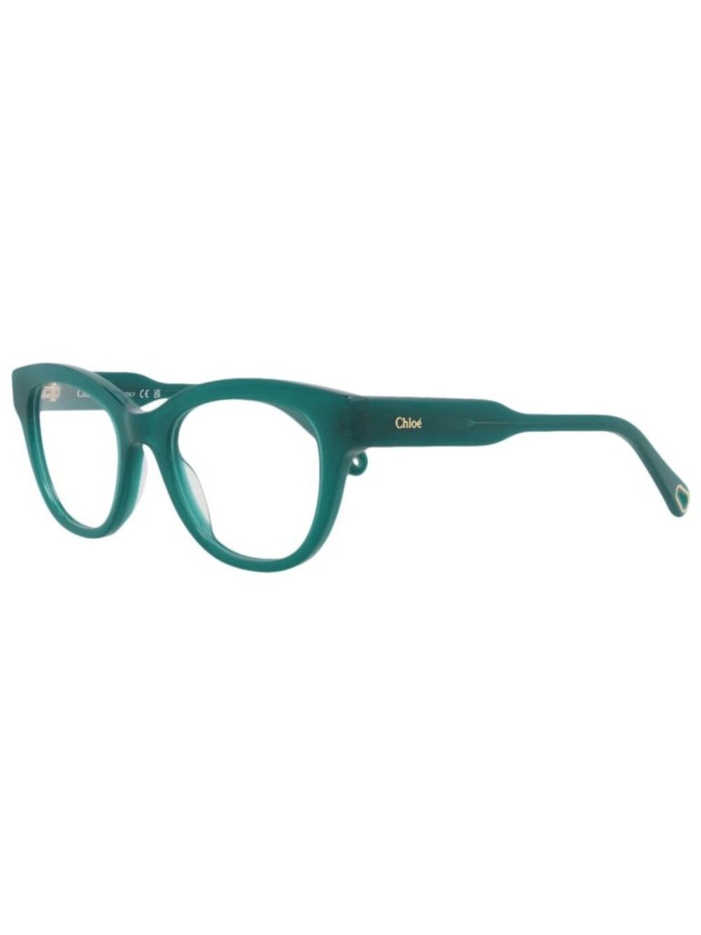 New Chloé Women's Eyeglasses Round Oval Recycled Acetate Frame Green Green